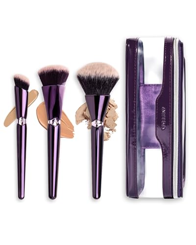 Anisa Beauty 3-Piece Makeup Brush Set | Foundation, Powder & Concealer