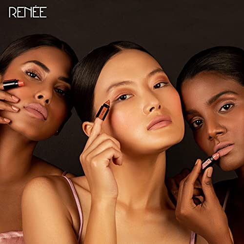 RENEE Fab Face - 3 in 1 Makeup Stick With Eye Shadow, Blush & Lipstick, Enriched With Vitamin E (2. Fab Face Nude)