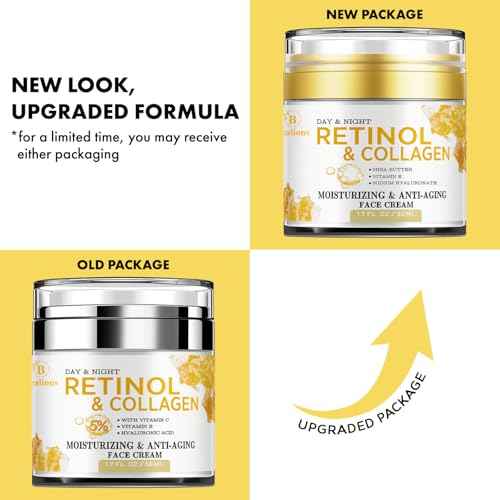 Retinol Cream for Face Anti Aging: Wrinkle Cream for Face Neck with Collagen Hyaluronic Acid - Night Moisturizer for Men Women - Facial Skin Care Christmas Gift for Mom Dad Sister