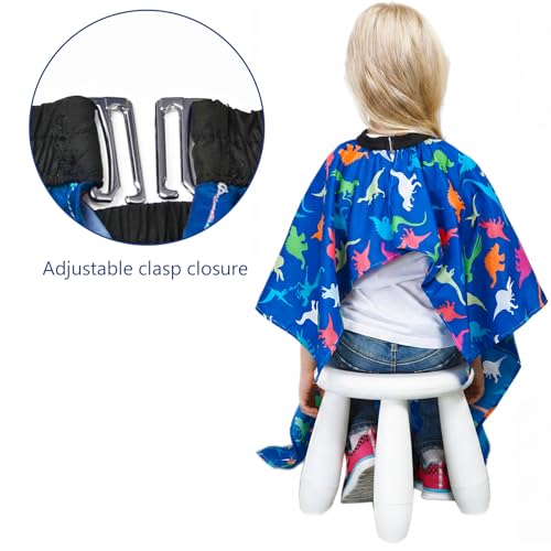 Kids Dinosaur Waterproof Haircut Cape - Adjustable Child Barber Apron