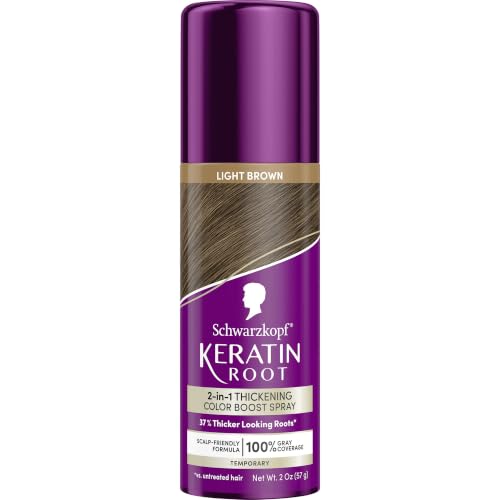 Schwarzkopf Keratin Root Temporary Hair Color Spray - Light Brown