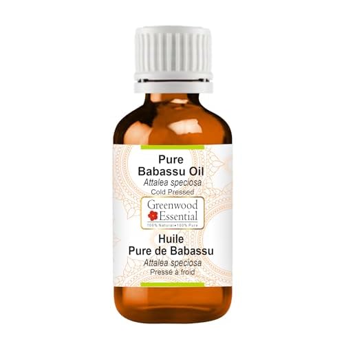 Greenwood Essential Babassu Oil (Attalea speciosa) | Cold Pressed | Natural | Undiluted | For Diluting Essential Oils | For Skin & Massage | Men & Women | 15ml (0.50 oz)