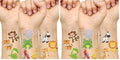 Animal Temporary Tattoos for Kids - 60 Pack Safari Party Favors