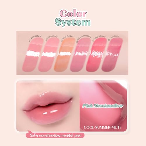 ETUDE Over Glowy Lip Gloss #4 Pink Marshmallow | Non-Sticky