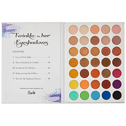 Rude Cosmetics Twinkle In Her 35 Eyeshadows Palette - Book 1 for Women - 1.34 oz Eye Shadow