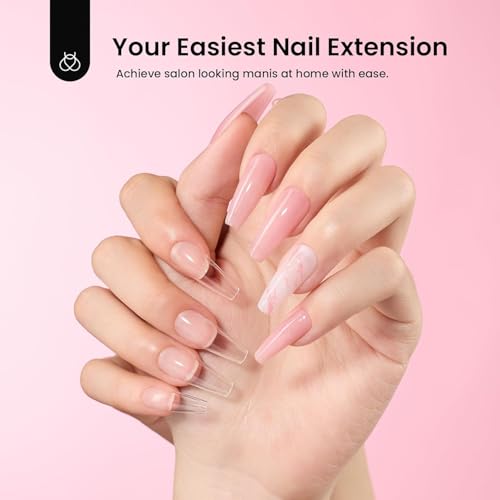 Beetles Gel Nail Kit Long Coffin 576pcs with Dehydrator & Primer – B- Coffin L