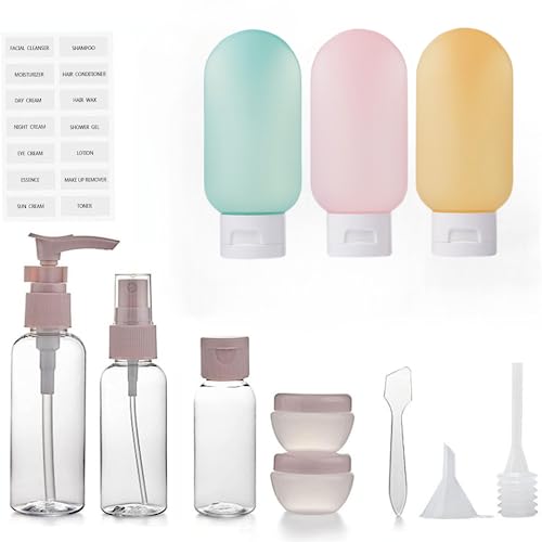 ZLSSETEC 12-Pack TSA Approved Travel Bottles Set, Leakproof