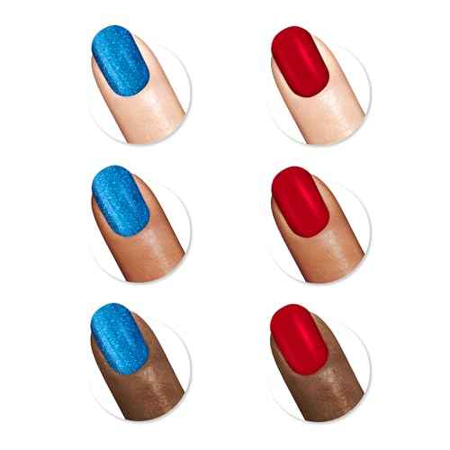 Sally Hansen Miracle Gel¢â x Jared McCain, Trio Set, Long Lasting, Gel-Like Formula, No UV Lamp Needed, Blue and Red Nail Polish