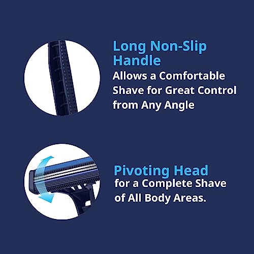 Dorco Pace 2 Disposable Razors for Men (30ct), 2 Blades Shaving Razor, Open-Flow for Easy Rinsing, Lubricating Strip for a Comfortable Shave, Ideal for Travel and Everyday Use