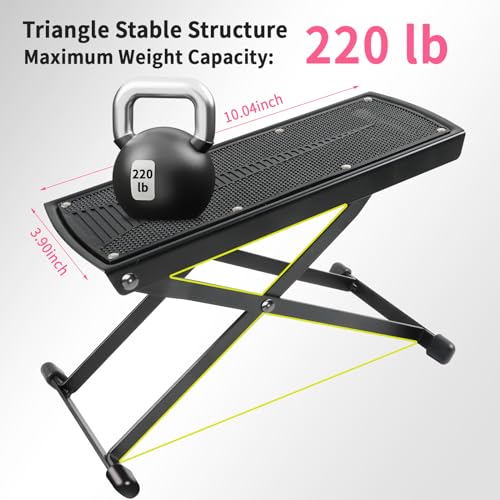 Adjustable Pedicure Foot Rest – 6 Heights, Foldable Stool