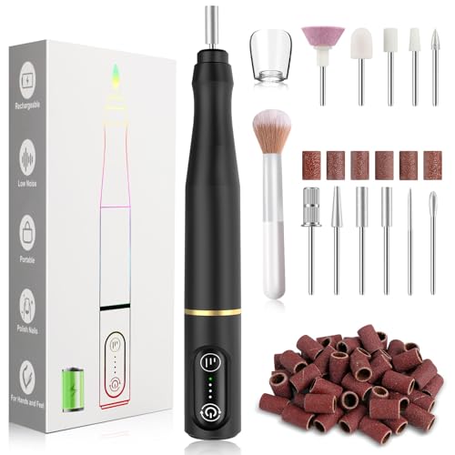 TUOBEO Cordless Nail Drill Kit - Rechargeable Efile for Manicure & Pedicure