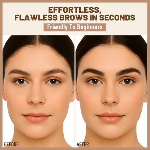 UCANBE Eyebrow Stamp Kit with 20 Stencils & Pomade