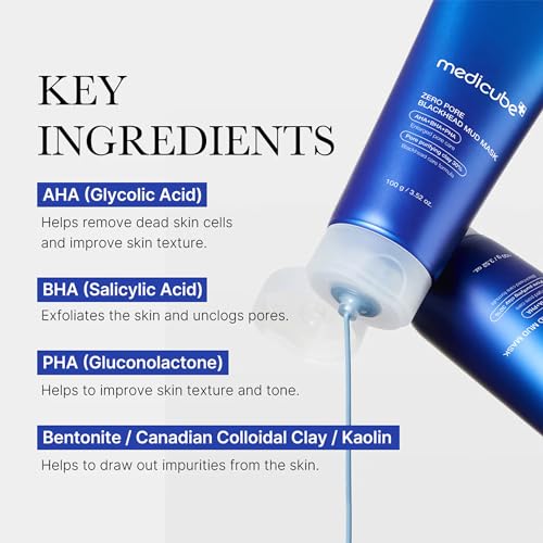 medicube Korean Viral Glass Skin Mask Duo: Collagen Overnight Wrapping Peel Off Facial Mask Pack and Zero Pore Blackhead Mud Facial Mask and Jelly Brush | Valentines Day Gifts for Her, Skin Care Set