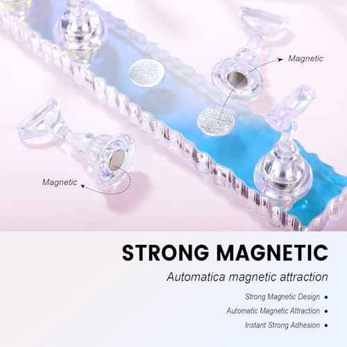 Nail Art Tools, Nail Holder for Painting Nails, 15 PCS Nail Art Brushes, 5 PCS Nail Dotting Tool, Nail Stand for Home DIY & Salon Nail Art Design