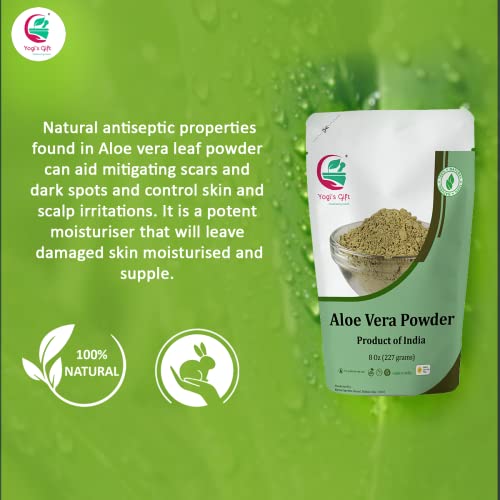Aloe Vera Powder 8 oz - Pure Moisturizing Skin & Hair Mask