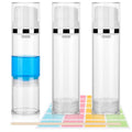 Segbeauty 5oz Clear Refillable Cosmetic Containers,Pack of 3 Airless Pump Bottles 150ml Empty Travel Size Bottles Airless Cosmetic Pump Container Vacuum Cosmetic Travel Bottle for Toiletries