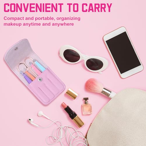 12 Set 6 Pcs Eyebrow Tweezers Kit Christmas Stocking Stuffers Professional Stainless Steel Tweezers Set for Women and Men Facial Hair Splinter and Ingrown Hair Removal(Pink)