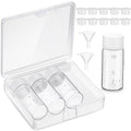 Baderke 4 Pc 10ml Glass Medicine Bottles with Leak-Proof Plugs