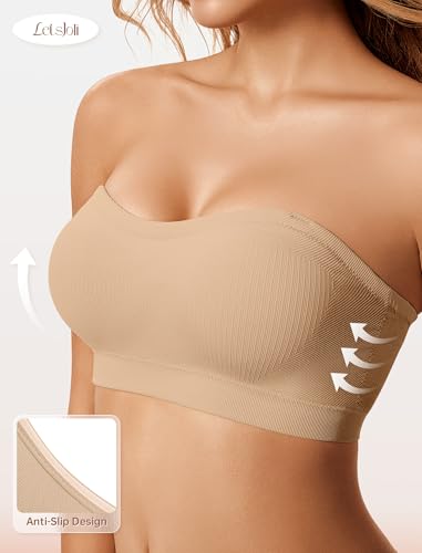 LetsJoli Strapless Push Up Wireless Bra - Padded Tube
