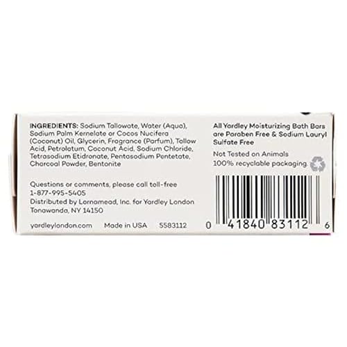 Yardley Activated Charcoal Bath Bar 4oz