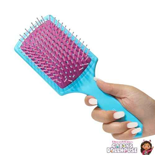 LUV HER Kids Hair Brush & Spa Headband Set for Girls - with Gabby's Dollhouse characther Cakey - Fun Grooming Kit for Detangling, Styling & Skincare - Soft & Stretchy One Size, Ages 3+