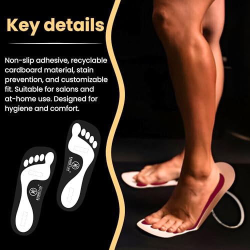 Spray Tan Feet Pads 25Pairs Disposable & Economic for Spray tanning,Use in Tanning booth,Sunless Tanning at Home or Beauty Salon-Non Slip-Comfortable-Hygienic-Ultra Bronzing (Black)