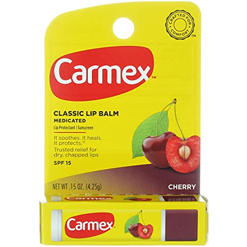 Carmex Click-Stick Moisturizing Lip Balm with SPF 15, Cherry, 0.15 Ounce (Pack of 12)