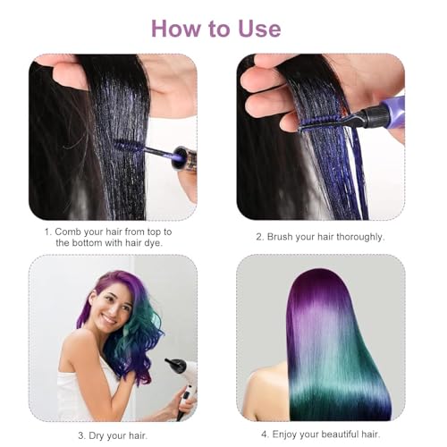 Domality 8 Colors Temporary Hair Chalk Dye Washable
