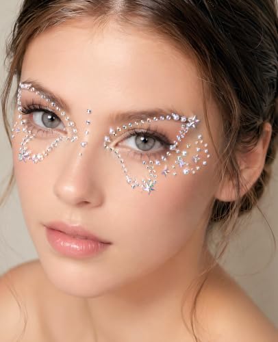 3160 Self-Adhesive Laser Face Gems, Eye Rhinestones & Hair Jewels
