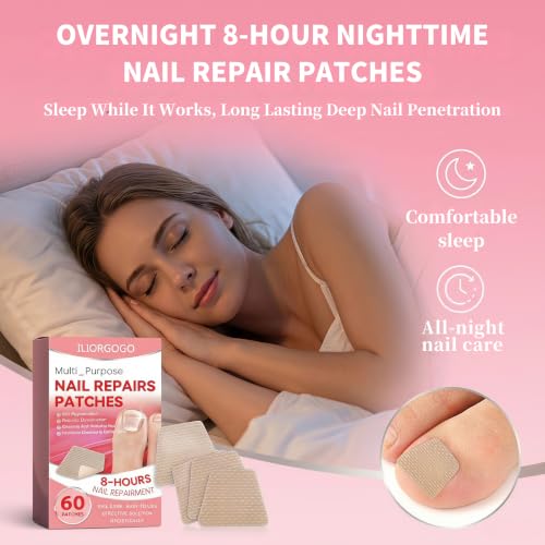 60 Pcs Nail Care Patches - Hydrating Overnight Repair for Healthy Nails