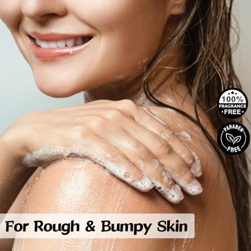 Unscented Body Bar Soap for Women with Oily Skin - Charcoal, Salicylic Acid, Hyaluronic Acid & Glycolic Acid for Deep Clean & Clear Skin