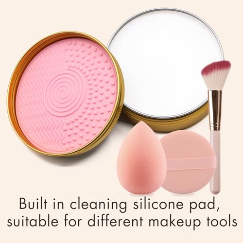 Embagol Makeup Brush Cleaner Soap with Silicone Pad, 100g