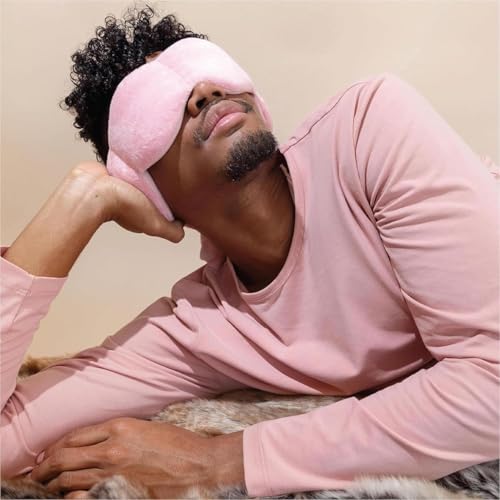 Nodpod Weighted Sleep Mask - Gentle Pressure Eye Mask, Blush Pink