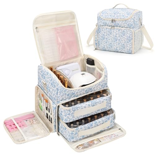 CUBETASTIC Extra Large Nail Polish Organizer Bag – Holds 86 Bottles