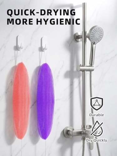 Pink & Purple African Knot Exfoliating Body Sponge - 2 Pack, Long Handle