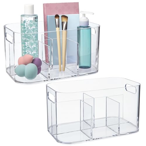 STORi Bliss 5-Compartment Makeup Organizer, Set of 2