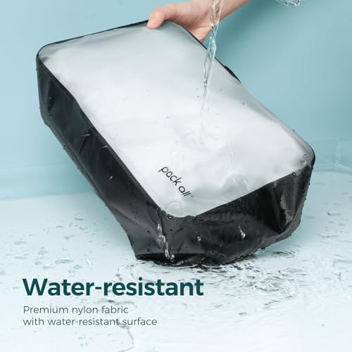 pack all Seamless Clear Toiletry Bag, Tear-resistant Clear Makeup Bag, Water-resistant Travel Packing Organizer for Toiletries, Cosmetics and Accessories (Large)