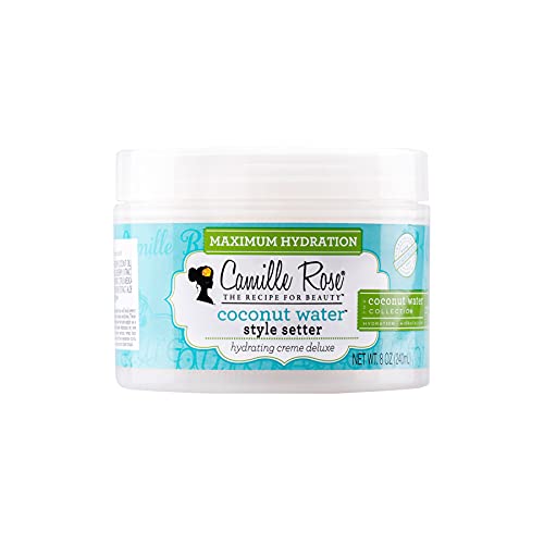 Camille Rose Coconut Water Style Setter, Hydrating Hair Gel for Curly Hair Types, 8 oz