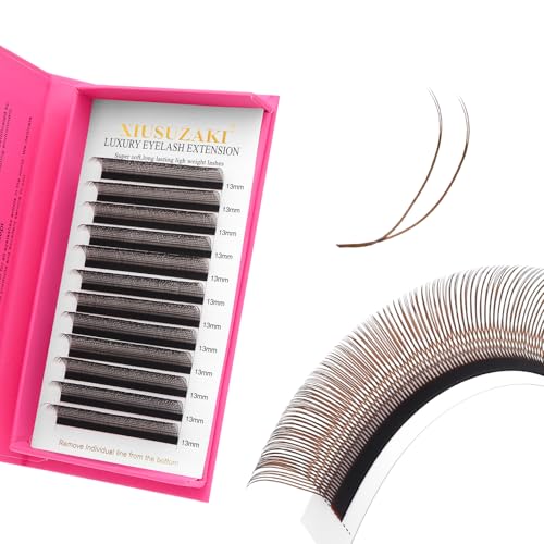 U-Shape Eyelash Extensions 0.07D Brown 8-15mm Mix