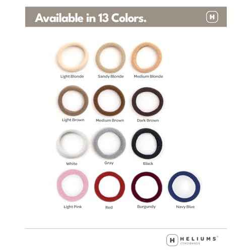 Heliums Small Soft Hair Ties - Sandy Blonde - 1 Inch Mini Nylon Hair Ties No Damage, Ponytail Holders for Kids, Braids, Dogs and Thin Hair - 30 Count
