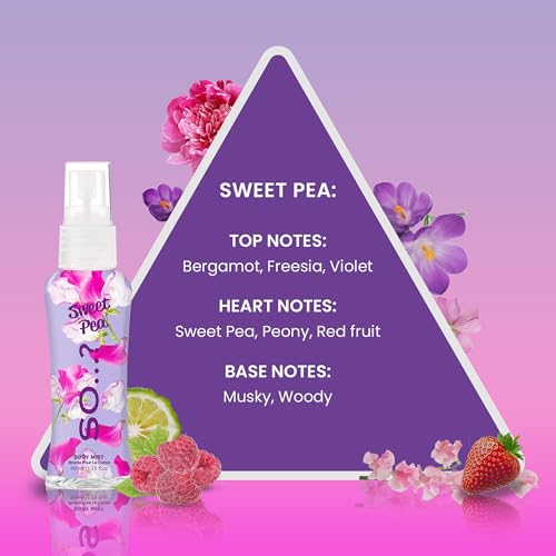 So...? Women's Body Mist Set - 4 Vegan Perfumes, 650-1000 Sprays