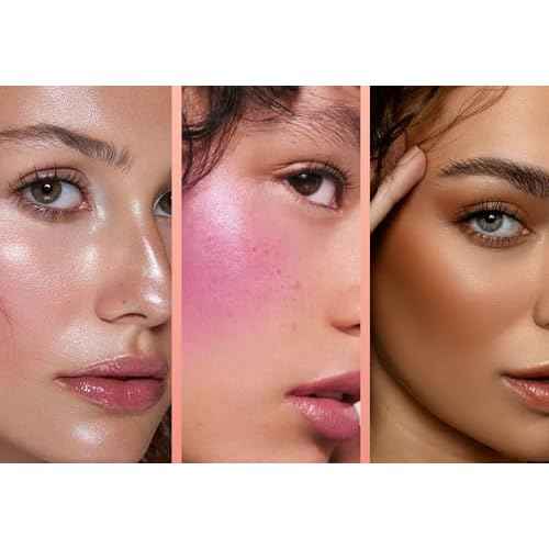 3-piece contouring set, highlighting and contouring trio, for a natural makeup finish (01)