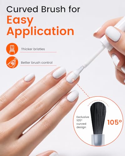 Makartt One Coat White Gel Nail Polish 15ml - High Pigment UV/LED Gel