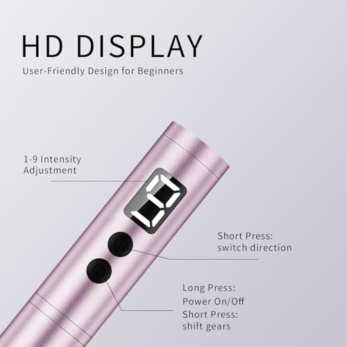 Cordless Nail Drill Kit for Gel & Acrylic Nails - 9 Speed, 5 Bits, Pink