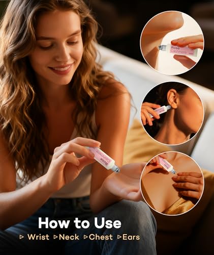 Rose Cashmere Pheromone Perfume Oil Roll-On for Women, 10ml