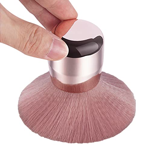 Vaincre Soft Mushroom Nail Dust Brush for Acrylic Nails & Makeup - Pink
