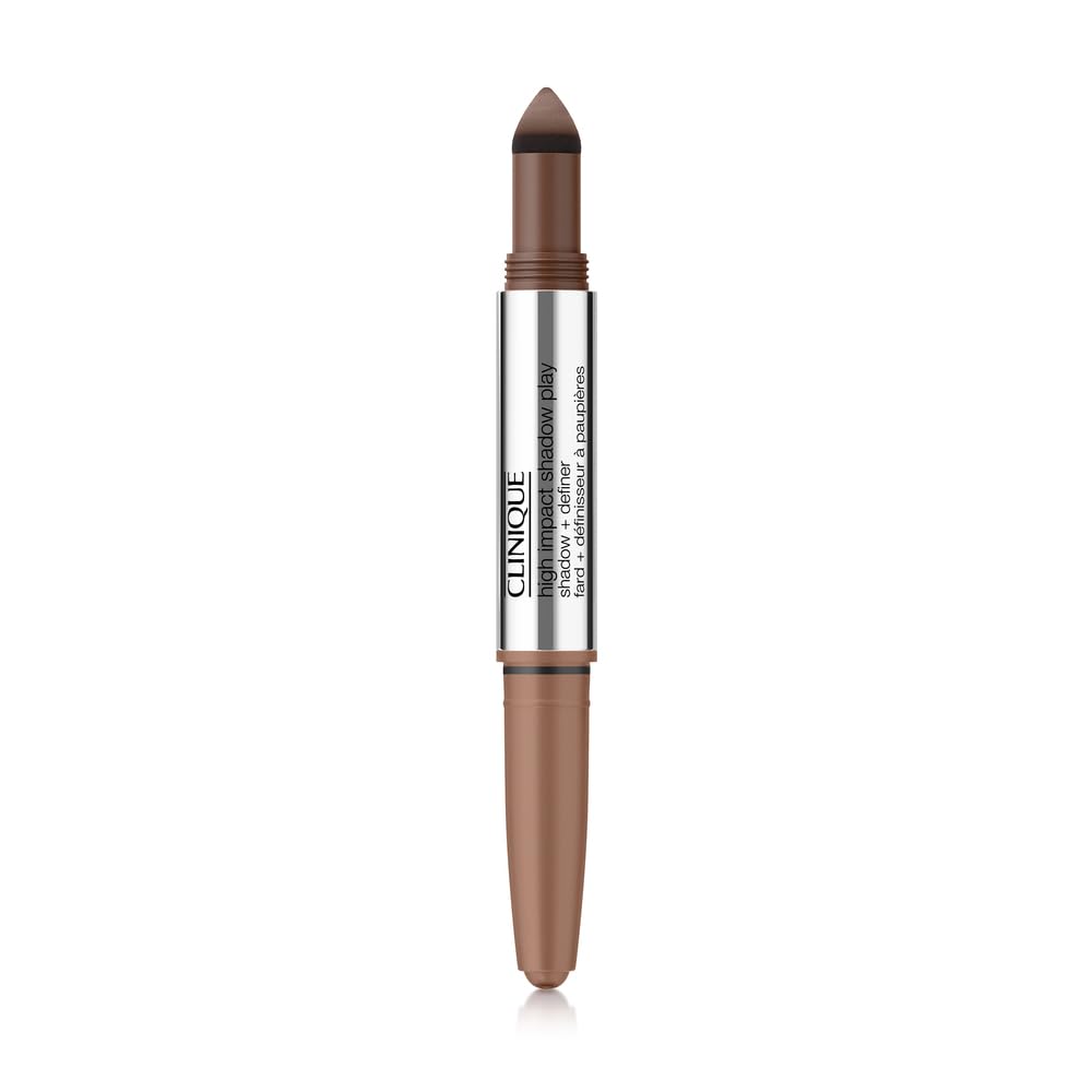 Clinique High Impact Shadow Play™ Shadow + Definer | Crease Proof, Water Resistant + Safe For Sensitive Eyes, Double Latte, 1 Count