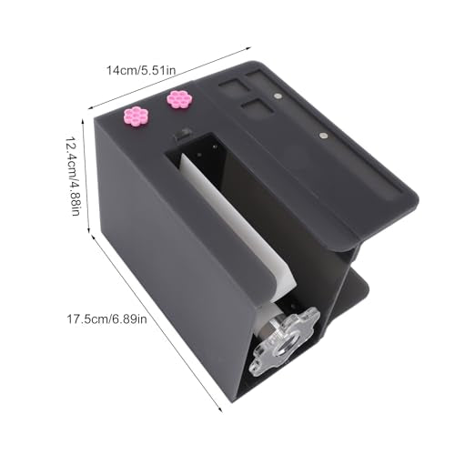 Eyelash Flowering Machine, 6.89in False Eyelash Separator with 10 Eyelash Glue Cups, Professional Portable Acrylic Gift for Women Practical Lash Fan Maker Root Splitter (Black)