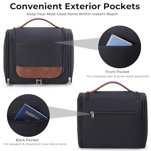 Ralnitote Large Hanging Toiletry Bag for Men with Hook