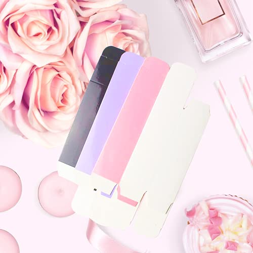 50 Pcs Pink Lip Gloss Boxes 28x28x89mm Cosmetic Packaging